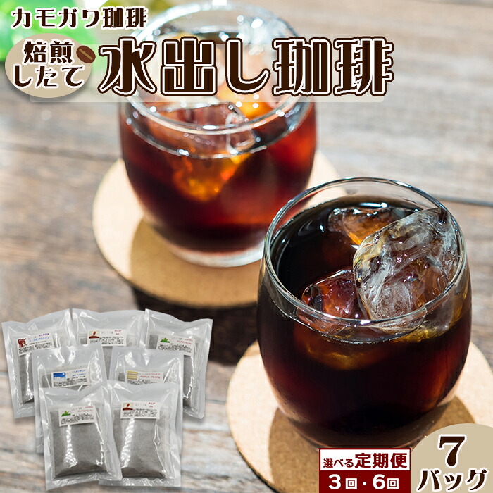 【ふるさと納税】【カモガワ珈琲の定期便】焙煎したての水出し珈琲 ７バッグ《選べる定期便》　[0032-0008]｜千葉県鴨川市