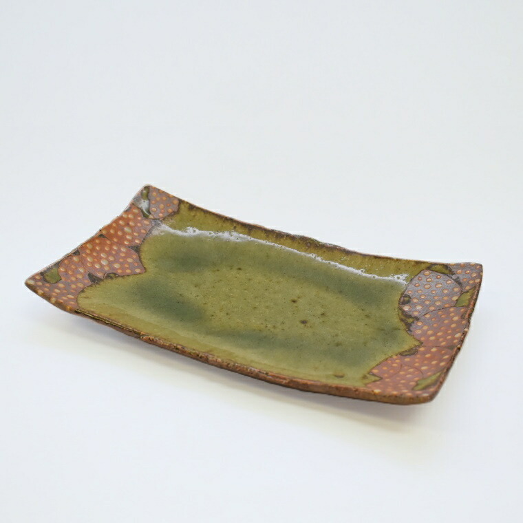 【ふるさと納税】長角皿 釉彩 1枚／2枚 皿 中皿 長皿 矩形 和食器 おすすめ 今めかしい 差し上げ物 差し上げ物【受注生み出すこと】