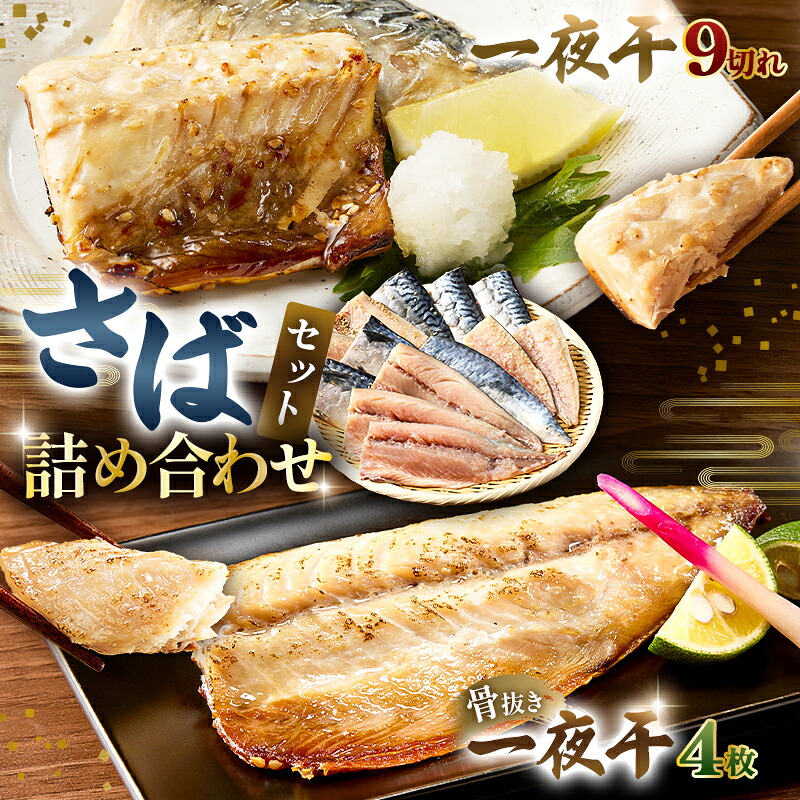 【ふるさと納税】 さば詰合せセット(脂ののったさば一夜干3切180g×3パック・国産さば一夜干し(骨とり)2枚160g×2パック) 千葉県 南房総市 さば 魚 一夜干し 切り身 骨取り 焼き魚 送料無料|千葉県南房総市