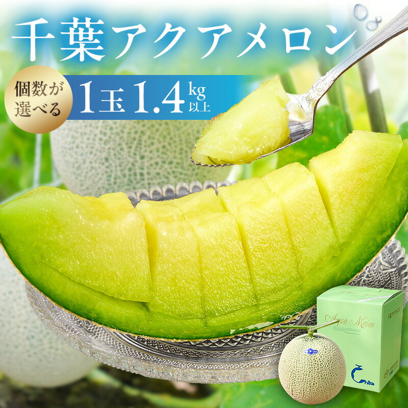 【ふるさと納税】【個数が選べる】 【TVで紹介！】高評価レビュー 千葉アクアメロン マスクメロン 1玉1.4kg 千葉県 南房総市 こだわり 香り 甘味 味わい 化粧箱入り ご褒美 贈り物 お祝い事 フルーツ 果物 お取り寄せ グルメ 送料無料