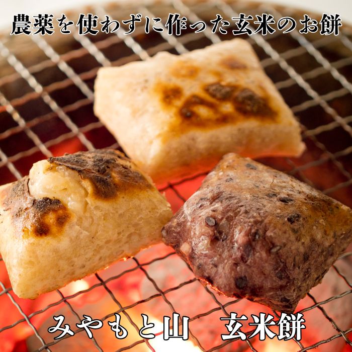 【ふるさと納税】農薬を使わずに作った玄米100％の玄米餅（2026年発送） ／ 餅 もち モチお餅 おもち 玄米 玄米餅 玄米もち 切り餅 みやもと山 千葉県 匝瑳市 送料無料｜千葉県匝瑳市