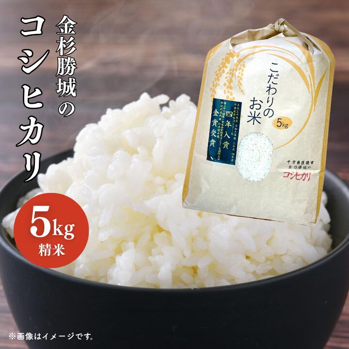 【ふるさと納税】金杉勝城のコシヒカリ　5kg　精米　／ 米 こめ コメ お米 ごはん コシヒカリ 精米 白米 5kg 産地直送｜千葉県匝瑳市 16,560円