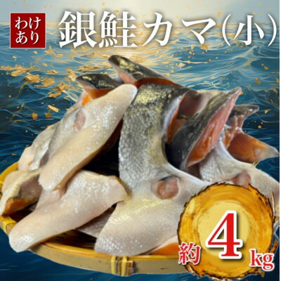 【ふるさと納税】【訳あり】銀鮭カマ(小) 約4kg【配送不可地域：離島】【1588573】