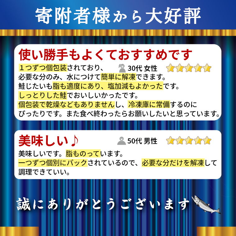 鮭 銀鮭 切り身 冷凍 個包装 送料無料 さけ 真空パック 1360g サケ 1kg超 魚 1切れずつ