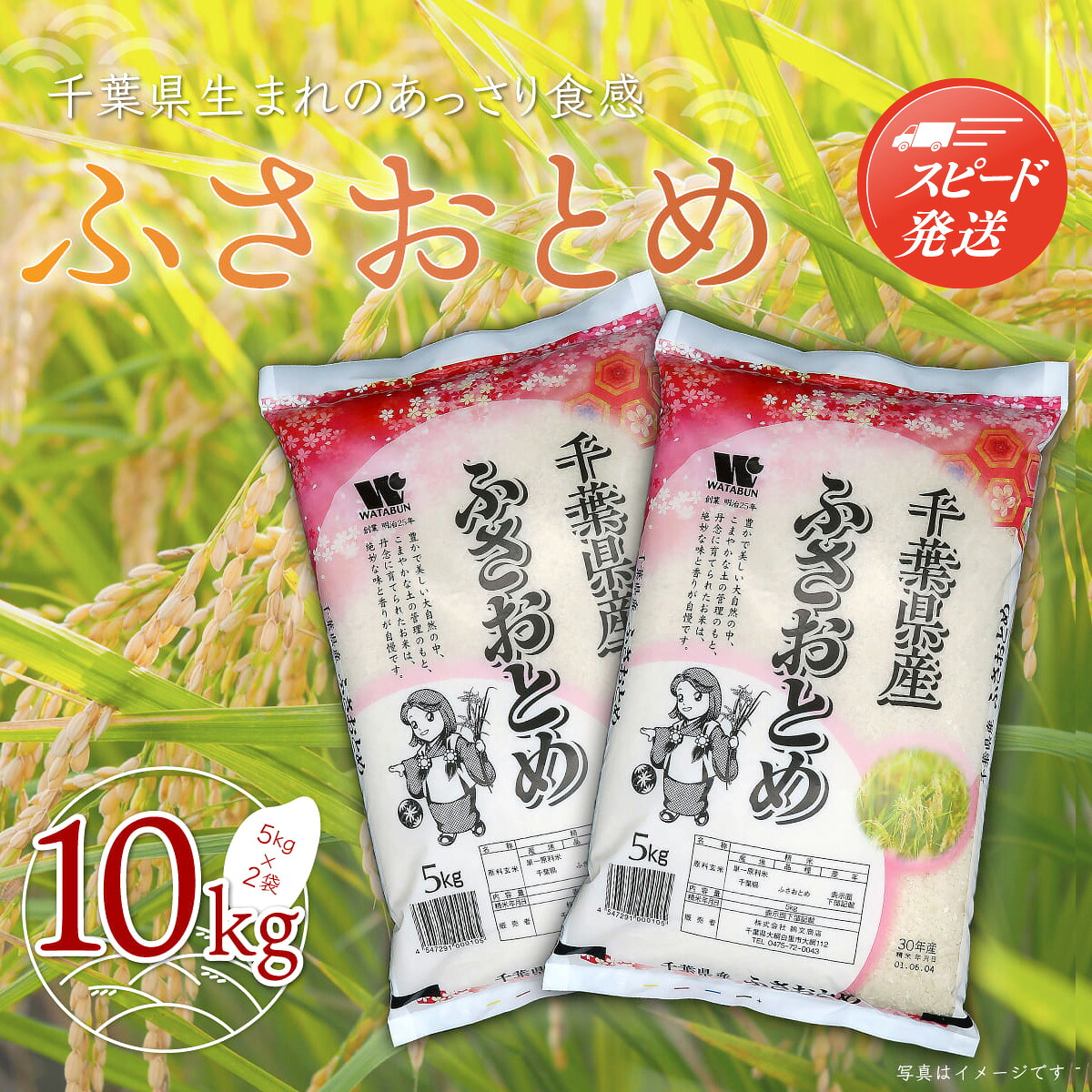 【ふるさと納税】【最短2～7営業日出荷】 令和7年産 千葉県産「ふさおとめ」10kg（5kg×2袋） お米 10kg 千葉県産 大網白里市 ふさおとめ 米 精米 こめ 送料無料 A003