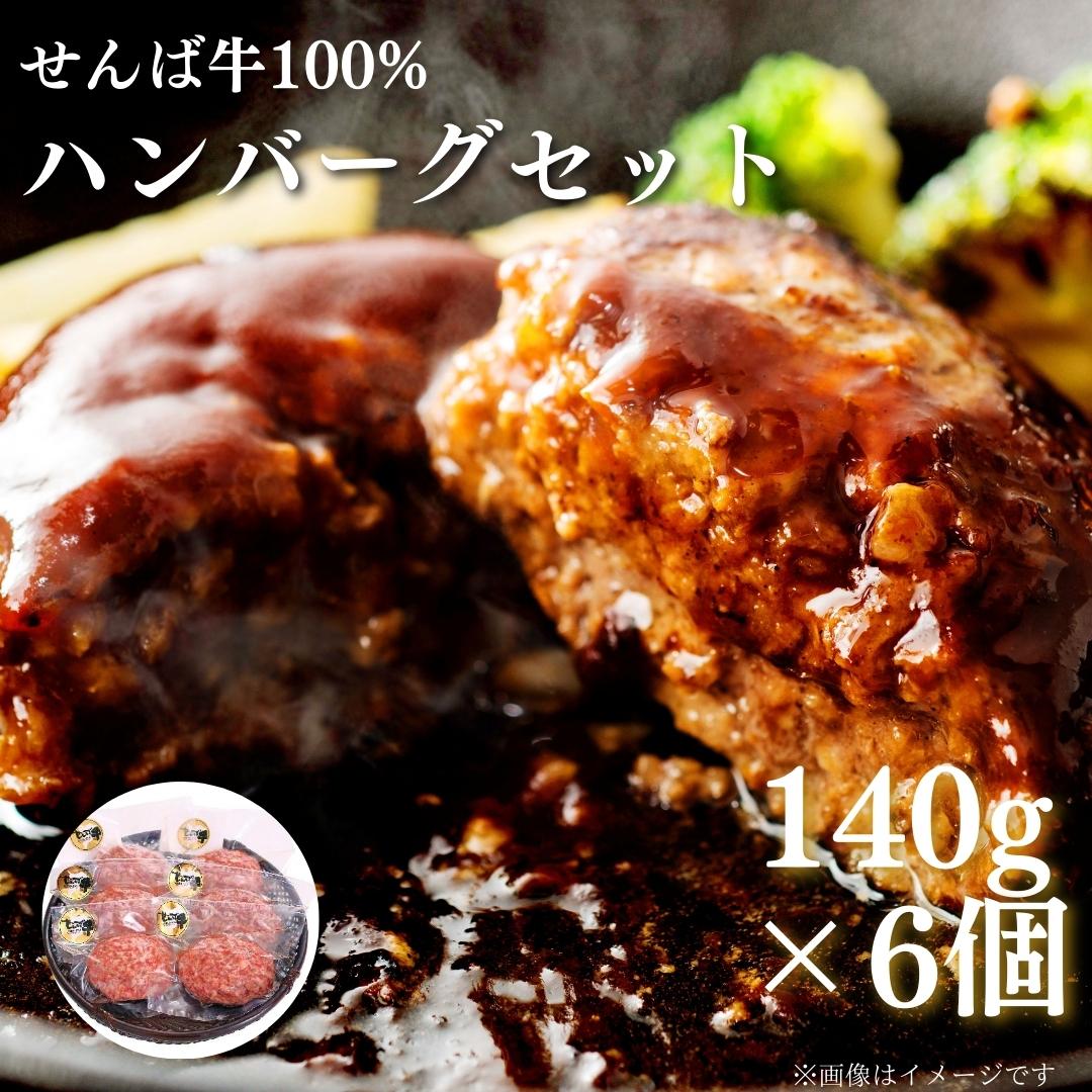 【ふるさと納税】せんば牛100%ハンバーグ 計840g ハンバーグ 千葉 銘牛 牛肉100% 個包装 冷凍 おかず 牛肉 セット 国産 千葉県 東庄町