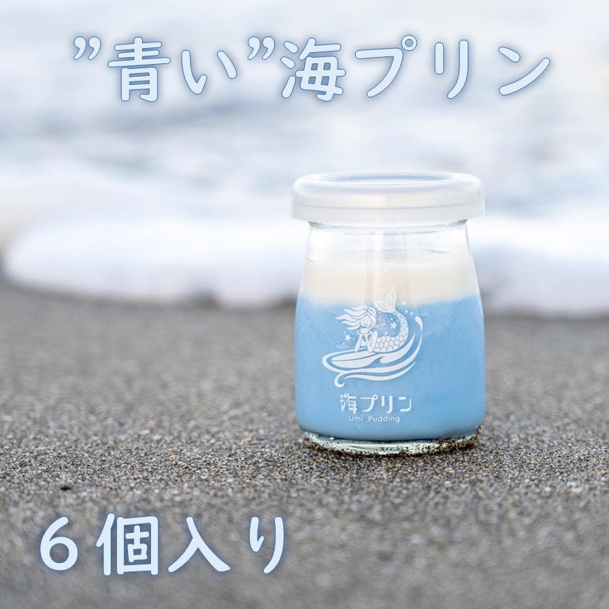 【ふるさと納税】波音の”青い”海プリン　６個入