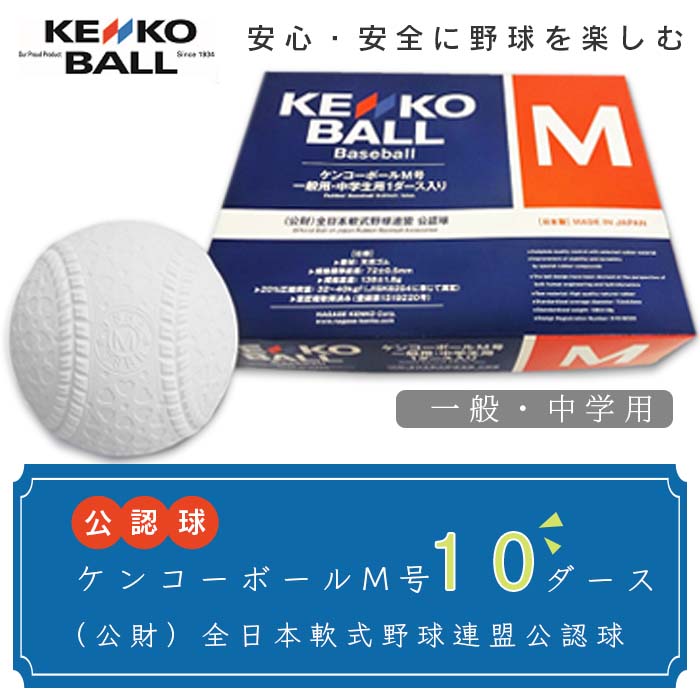 【ふるさと納税】野球ボール 軟式ボール 公認球 送料無料 （公財）全日本軟式野球連盟公認球 ケンコーボールＭ号（10ダース） N20501