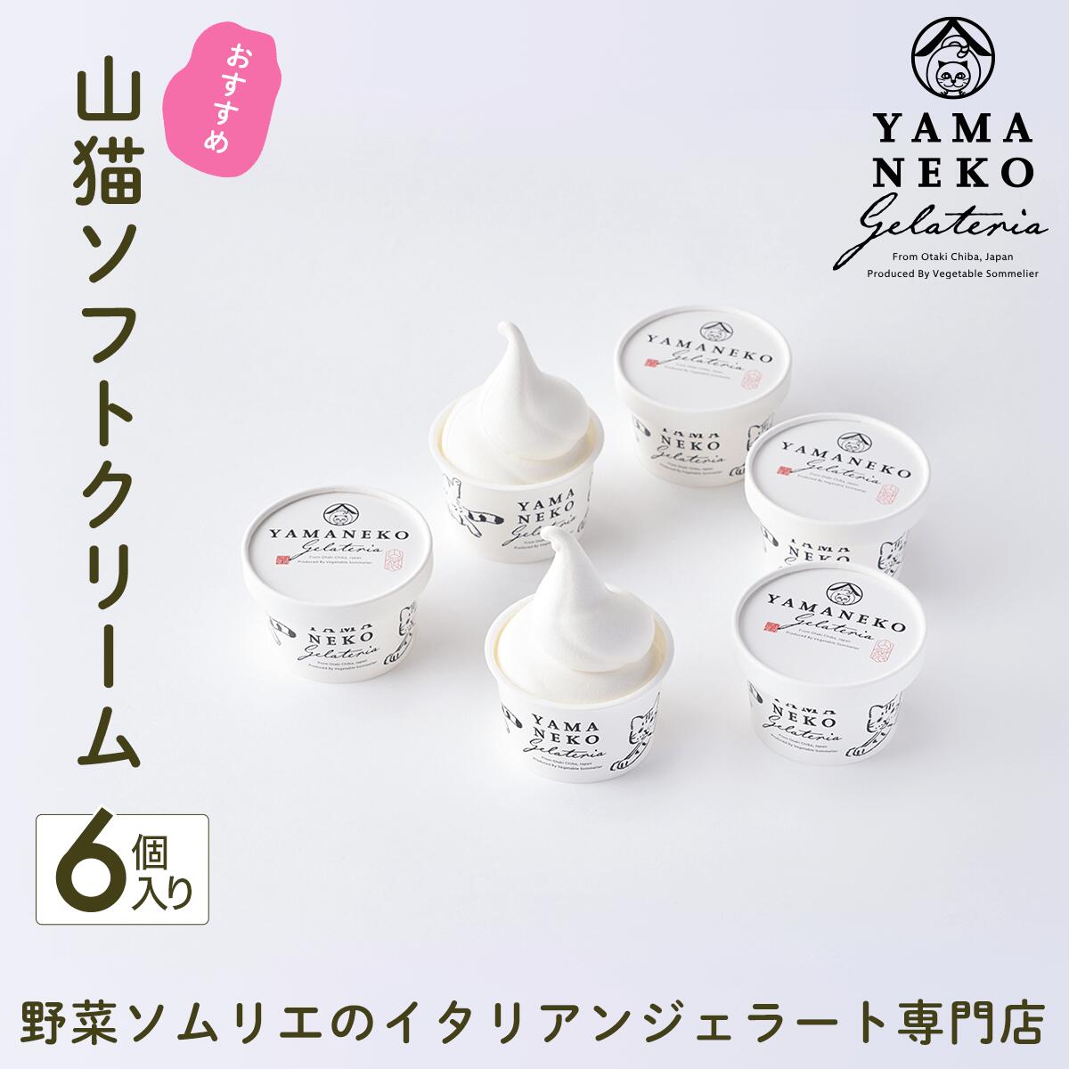 【ふるさと納税】野菜ソムリエのイタリアンジェラート専門店＜山猫ソフトクリーム＞６個セット ふるさと納税 ジェラート アイス アイスクリーム 千葉 大多喜町 送料無料 W01031