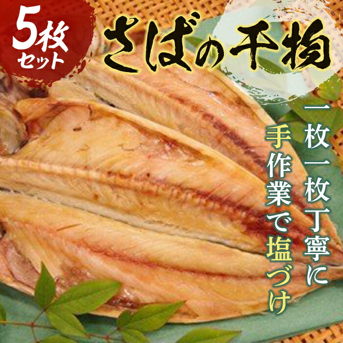 【ふるさと納税】《手塩づけ》“さば”の干物 5枚セット サバ 鯖 魚 ひもの 加工品 手塩づくり 千葉県 特産 F22X-177