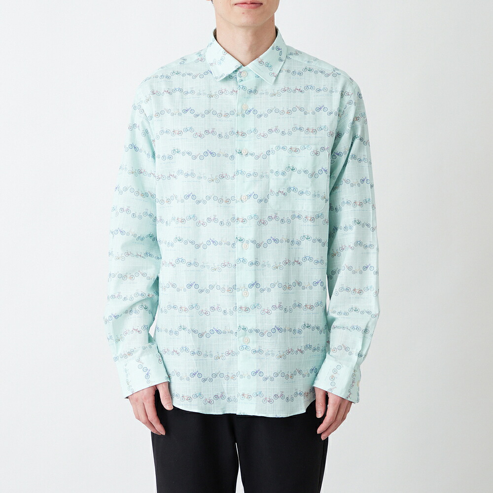 【ふるさと納税】CLOFT 綿100％長袖オリジナルプリントシャツ”自転車柄” XL 長袖 シャツ Tシャツ サイクリング メンズ レディース 柄シャツ コットン デザインシャツ おしゃれ ユニーク柄 オリジナルプリント トップス カジュアル 新宿 0139-016-S07-3