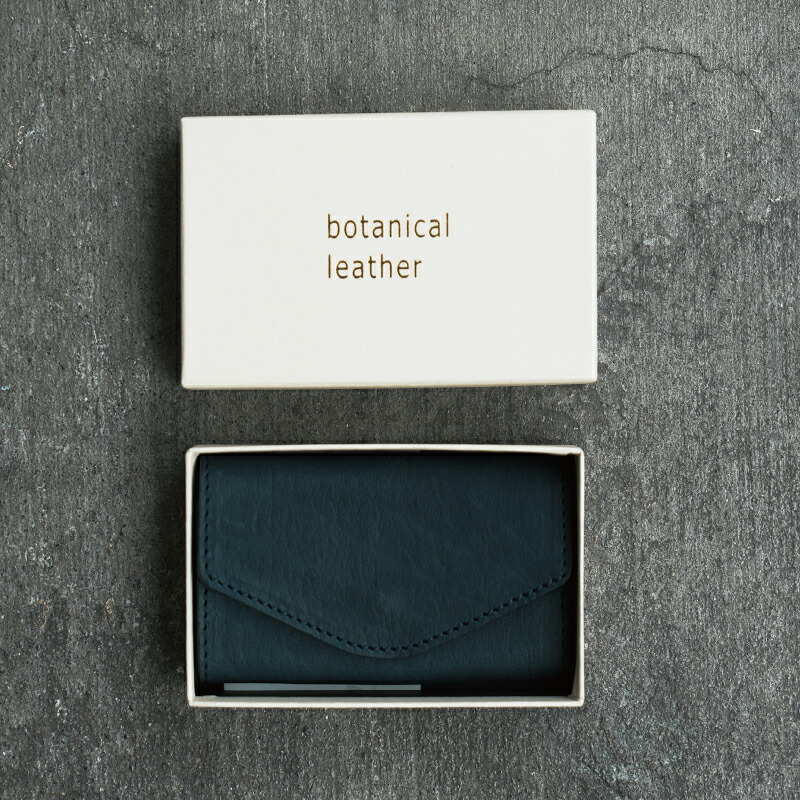 【ふるさと納税】[Botanical Leather] キーケース 鍵 鍵入れ レザー 革 天然染料 ブルー ピンク ブラック｜東京都台東区