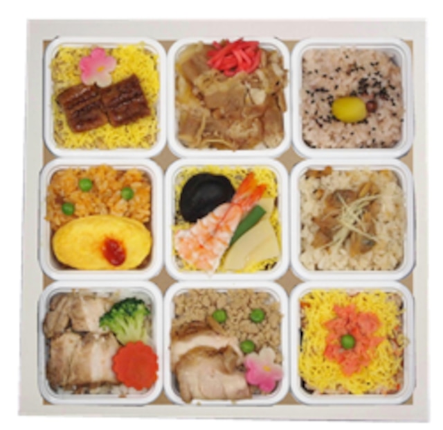 【ふるさと納税】【ゆしま扇】 折づる小丼ぶり詰合せ ９個セット〈冷凍〉 どんぶり 丼 お取り寄せ グルメ 惣菜 詰め合わせ ギフト プレゼント
