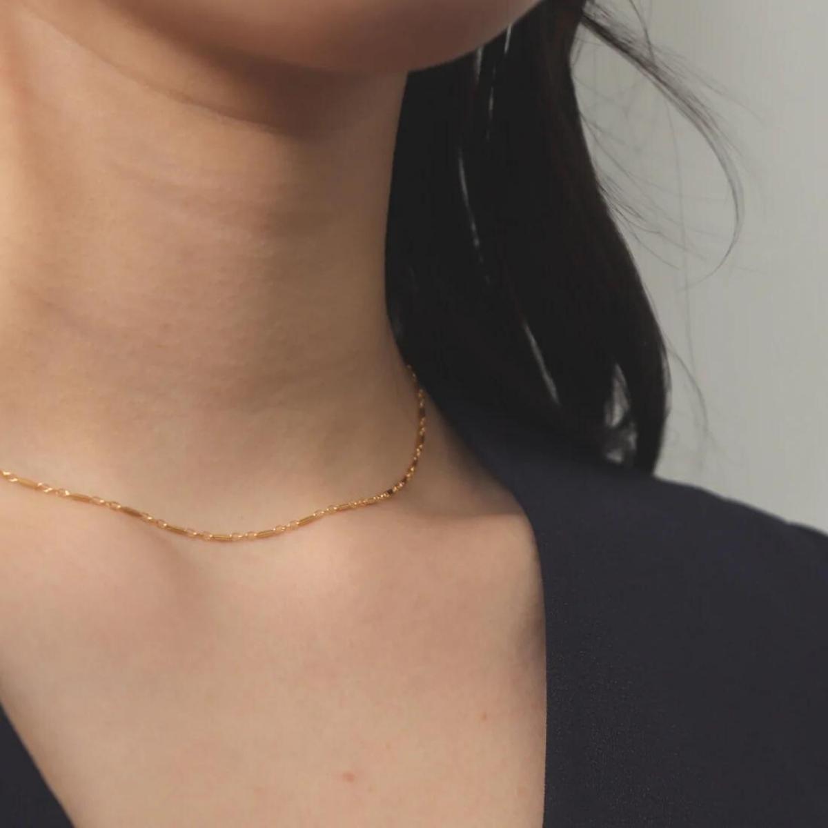 【ふるさと納税】【LENERAオリジナルネックレス】plano necklace / 14kgf ネックレス チェーン ゴールド プレート LENERA ハンドメイド アクセサリー 東京都 渋谷区