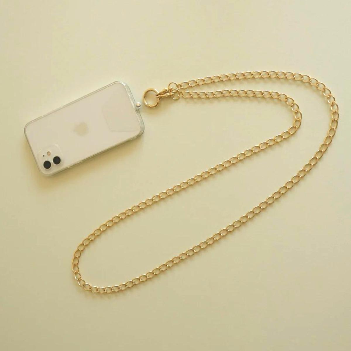 【ふるさと納税】【LENERAオリジナルスマートフォンショルダー】 smartphone shoulder - maro - / gold スマホショルダー お出かけ 便利 落下 紛失 防止 ハンドメイド アクセサリー 東京都 渋谷区｜東京都渋谷区