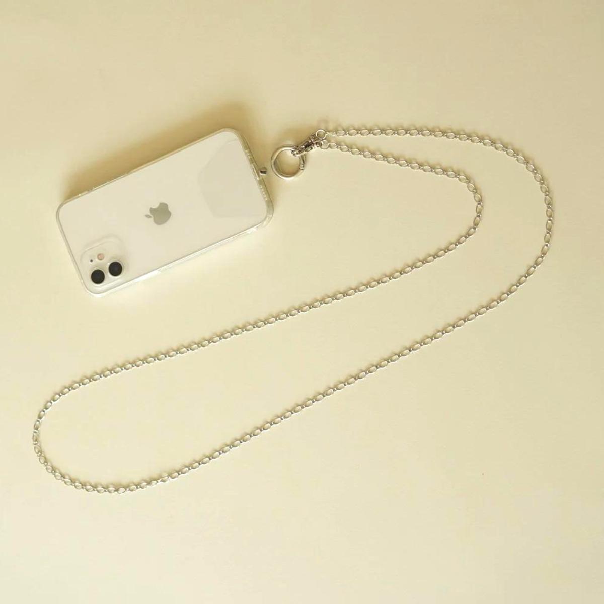 ふるさと納税 小物 東京都 渋谷区  Cherieオリジナルスマートフォンショルダー smartphone shoulder - oro - ／ silver Cherieオリジナルスマートフォンショルダー] smartphone