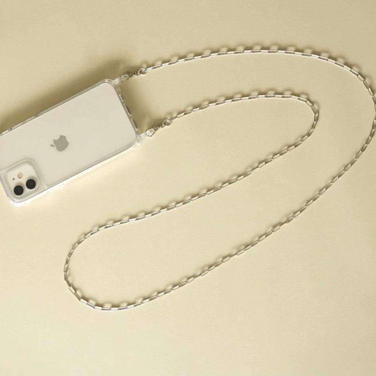 【ふるさと納税】【LENERAオリジナルスマートフォンショルダー】 smartphone shoulder - shine - / silver スマホショルダー お出かけ 便利 落下 紛失 防止 ハンドメイド アクセサリー 東京都 渋谷区｜東京都渋谷区 10,360円