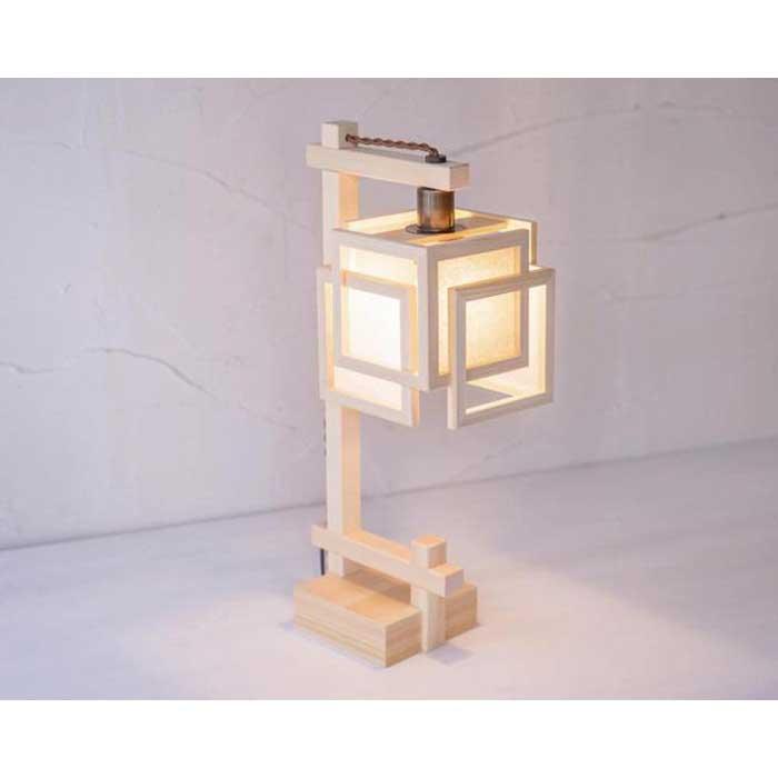 【ふるさと納税】【照明/国産檜】スタンドライト/CombinationLamp『旬ミニ shun-mini』 白×銀鼠 A550-B | 照明 ライト ヒノキ 白 グレー シルバー 和モダン 和紙 和室 リビング ダイニング 送料無料 東京 中野|東京都中野区
