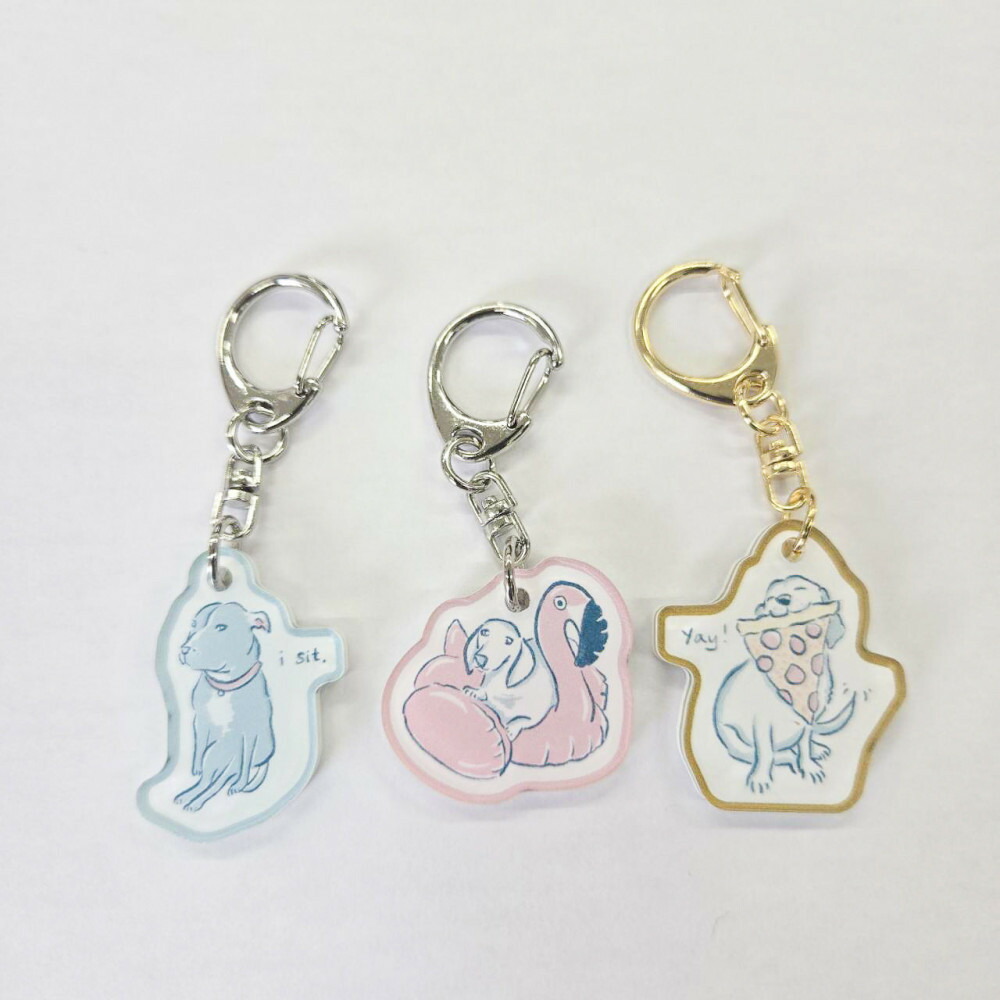【ふるさと納税】【チャリティーキーホルダー(ゴールド・ブルー・ピンクより選択) 】【anifare　「保護犬でもいい」ではなく、「保護犬がいい」と思える社会づくりを応援】 | キーホルダー 犬 保護犬 支援 貢献 アクセサリー 送料無料 東京 八王子