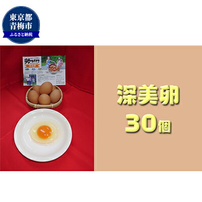 【ふるさと納税】かわなべ鶏卵農場のこだわりのたまご　深美卵30個 L 天然水 抗生物質不使用