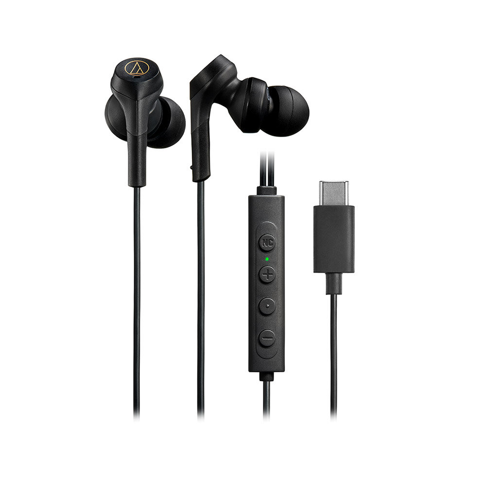 【ふるさと納税】オーディオテクニカ ノイズキャンセリングUSB Type-C用イヤ電話機 ATH-CKS330NC BK