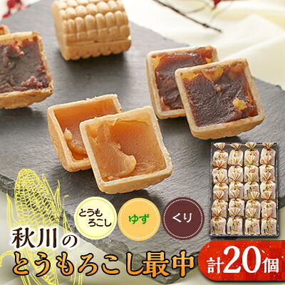 【ふるさと納税】秋川のとうもろこし最中(20個入)【お茶ぞっぺの中島屋(あきる野の匠)】【配送不可地域：離島】【1508511】