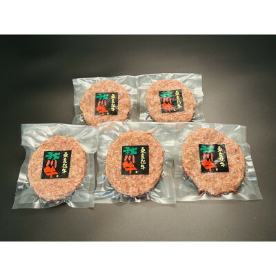 【ふるさと納税】【黒毛和牛】秋川牛入りハンバーグ〔150g相当&times;5枚〕【配送不可地域：離島】【1731703】｜東京都あきる野市
