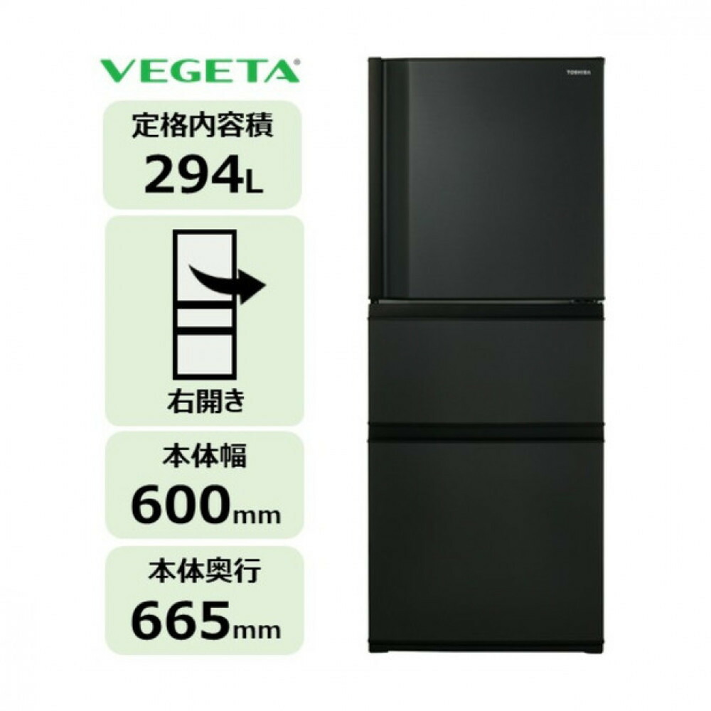 【ふるさと納税】東芝 冷蔵庫 【標準設置費込み】 294L 3ドア 右開き 冷凍冷蔵庫 GR-Y29SC(KZ) | 人気 おすすめ 送料無料