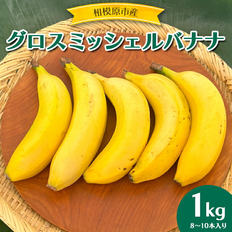 【ふるさと納税】相模原産 グロスミッシェルバナナ　1kg　｜ばなな バナナ  皮まで食べられる 皮ごと 果物 くだもの フルーツ 国産 甘い 希少 朝食 神奈川 相模原 さがみはら ※2025年4月中旬頃より順次発送予定