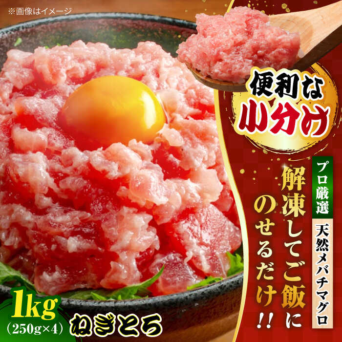 【ふるさと納税】まぐろ ねぎとろ 約1kg（約250g×4パック）鮪 まぐろ 魚 ネギトロ ねぎとろ 丼 海鮮 海の幸 マグロ 冷凍 赤身 小分け まぐろのたたき【横須賀商工会議所 おもてなしギフト事務局（本まぐろ直売所）】[AKAK005]