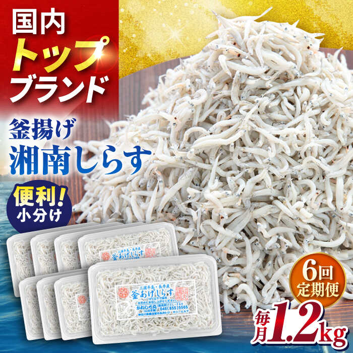 【ふるさと納税】【全6回定期便】釜揚げしらす1.2kg（150g&times;8パック）しらす シラス 釜揚げ かまあげ 魚 さかな 国産 冷凍 小分け 朝ごはん 料理 神奈川県 横須賀市【かねしち丸水産】[AKFL007]｜神奈川県横須賀市