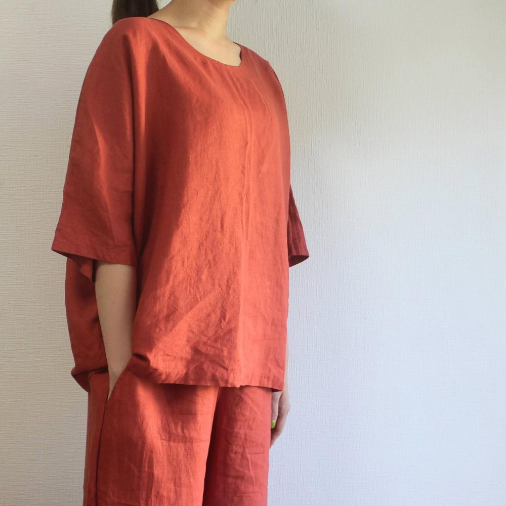 ふるさと納税 服 女 神奈川県 鎌倉市 北鎌倉のアトリエよりお届け　コットンリネンのおさんぽパンツ カラー：紺 紺 楽天市場】【ふるさと納税】北鎌倉のアトリエよりお届け