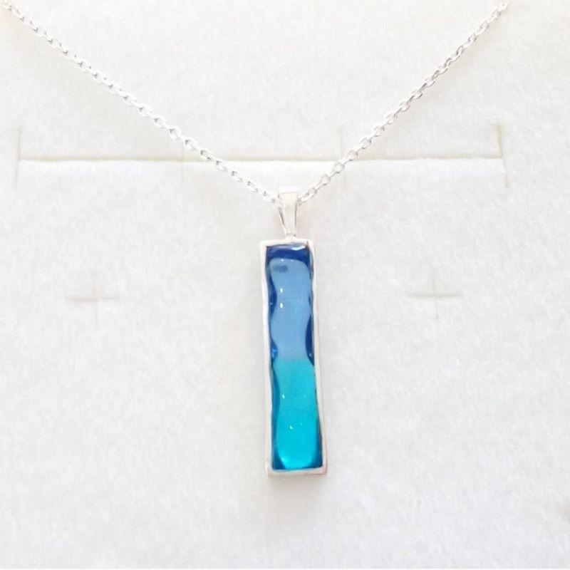 【ふるさと納税】【レディース】スクエアペンダント Aqua Blue & Crystal Turquoise | アクセ ファッション 人気 おすすめ 送料無料|神奈川県鎌倉市
