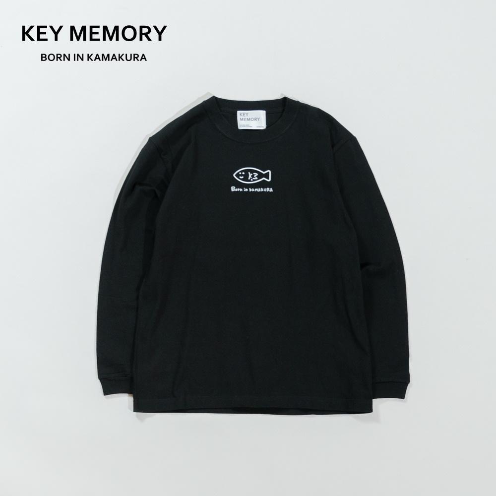 【ふるさと納税】【KEYMEMORY 鎌倉】フィッシュイラストロングTシャツ　BLACK【サイズ選択可】 | 衣料 ファッション 人気 おすすめ 送料無料｜神奈川県鎌倉市