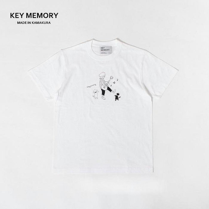 ふるさと納税 服 神奈川県 鎌倉市  0サイズ KEYEMORY鎌倉 ベスパTシャツ　WHITE サイズ0 KEYMEMORY鎌倉のキャスケットイラストTシャツ WHITE サイズ0