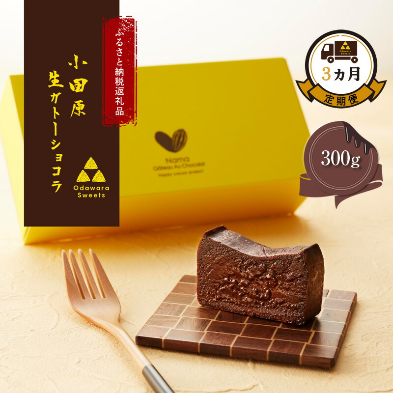 【ふるさと納税】【定期便3ヶ月】幸せの生ガトーショコラ 300g【チョコレート 特濃厚 濃密な味わい 極上の口溶け 極上のチョコレート 一流の料理人 チョコレート本来の味わいと甘み カカオの風味やコク カカオ 至極の逸品 神奈川県 小田原市 】|神奈川県小田原市