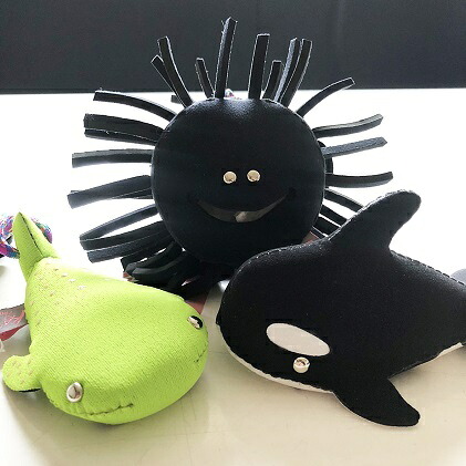 【ふるさと納税】うみのなかまたち仕かける(1)海胆子・ジンベイ・ミニシャチ 雑貨 日装具 人となり 詰め合わせ