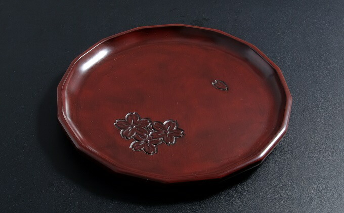 楽天市場 ふるさと納税 逗子茜工房 鎌倉彫 7寸輪花盆 桜 さくら 民芸品 工芸品 伝統技術 神奈川県逗子市