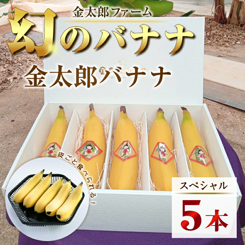 【ふるさと納税】南足柄産国産バナナ スペシャル(栽培期間中農薬不使用）5本セット【ギフト プレゼント 贈り物 お返し おいしい 金太郎バナナ 果物 くだもの フルーツ お歳暮 お中元 神奈川県 南足柄市 】｜神奈川県南足柄市