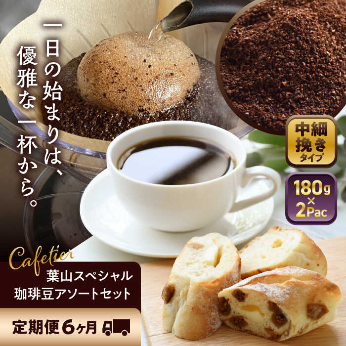 【ふるさと納税】【全6回定期便】 【コーヒー粉 中細挽き】葉山スペシャル珈琲豆アソートセット 2パック入り ／ コーヒー粉 詰め合わせ 神奈川県 特産品【Cafetier】[ASAD016]