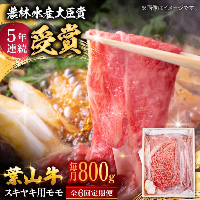 【ふるさと納税】【全6回定期便】 葉山牛 スキヤキ用モモ800g / 牛肉 牛 肉 お肉 国産 すきやき すき焼き肉 しゃぶしゃぶ用 ブランド牛 和牛 黒毛和牛 国産牛 贈答 ギフト 冷凍 葉山 定期 定期便 【有限会社葉山旭屋牛肉店】[ASAP033]