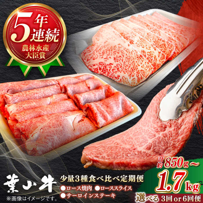 【ふるさと納税】【選べる回数】葉山牛 少量3種食べ比べセット(ロース・ローススライス・サーロインステーキ)／牛肉 肉 焼肉 神奈川県 葉山町【葉山牛ステーキレストラン 角車】[ASBD023]｜神奈川県葉山町