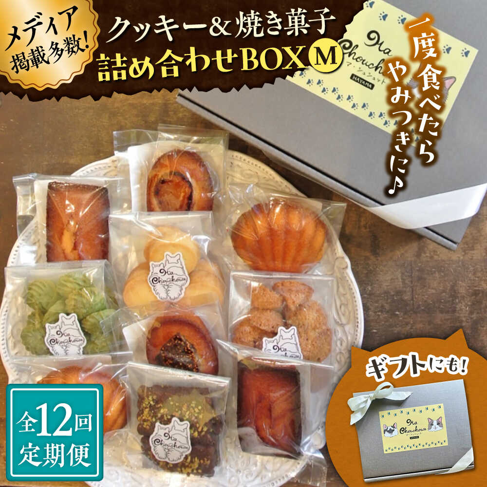 【ふるさと納税】【全12回定期便】クッキー＆焼き菓子詰め合わせBOX M【菓子工房　マ・シュシュット】[ASBU014] 85,250円