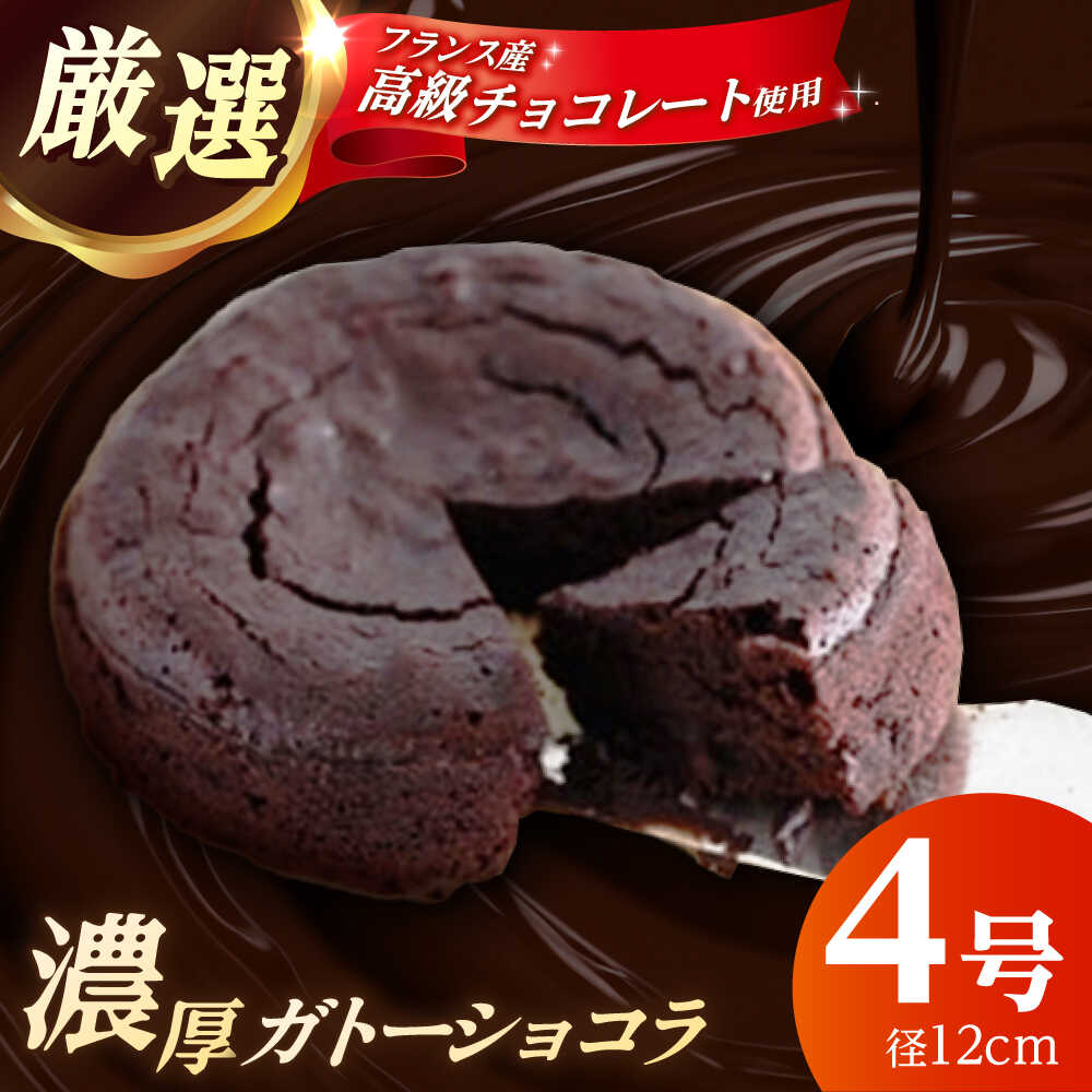 【ふるさと納税】【特選】ガトーショコラ (12cm 2人～4人分) 【かいせい製菓】濃厚 チョコ ケーキ フランス産 高級チョコレート お菓子 ご褒美 スイーツ おやつ ギフト 贈り物 冷凍 [BDAJ001]｜神奈川県開成町