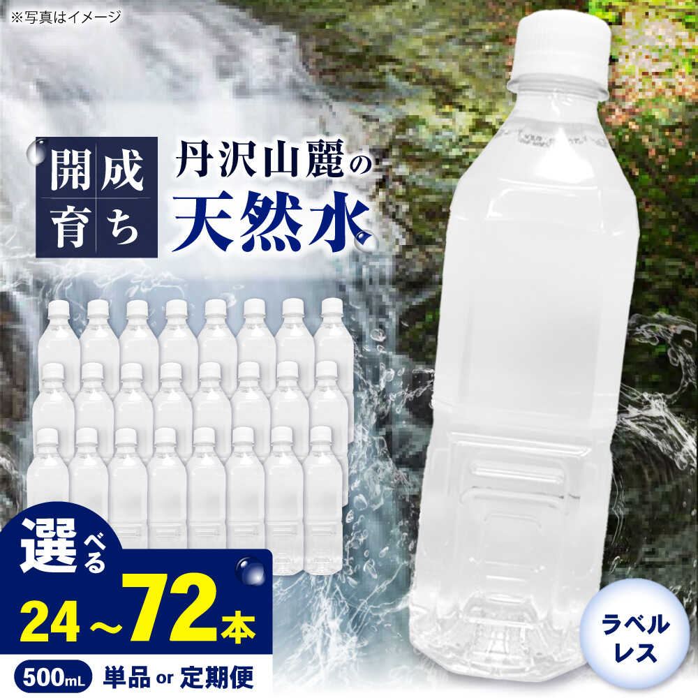 【ふるさと納税】【選べる容量・回数】ミネラルウォーター （500mL×24本）単品・全3回定期便・全6回定期便　ラベルレス[BDBE004]