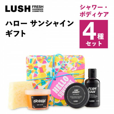 【ふるさと納税】LUSH (混雑時) 日暈太陽光線差し上げ物 シャワー・ボディケア4種書き割り【1687713】