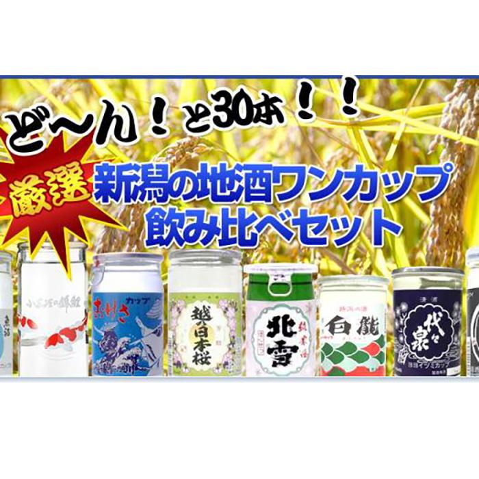 【ふるさと納税】酒処・新潟の地酒ワンカップ30銘柄飲み比べ｜新潟県