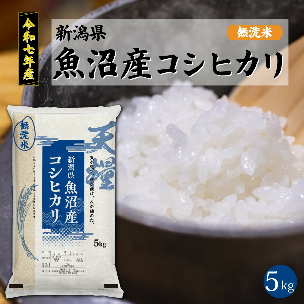 【ふるさと納税】【定期便6回】令和7年産 新潟県 魚沼産 無洗米 コシヒカリ5kg 精米 一等米 天糧 | 新潟県 無洗米 コシヒカリ 風味豊か 5kg 白米 お米 ご飯 ふるさと納税 人気 おすすめ 送料無料｜新潟県