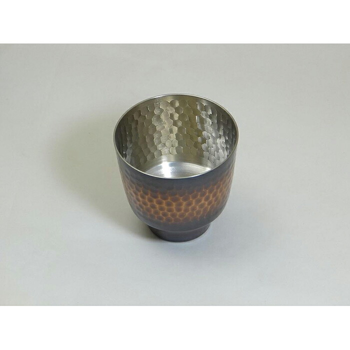 【ふるさと納税】純銅鎚目ぐい呑み 赤茶被仕上 100ml｜新潟県 13,870円