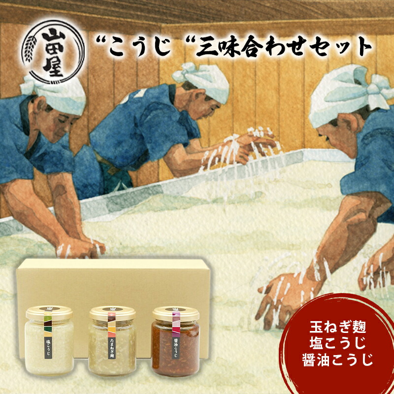【ふるさと納税】“こうじ“三味合わせセット 調味料 料理 調理 味付け 和食 日本食 玉ねぎ麹 醤油こうじ 塩こうじ